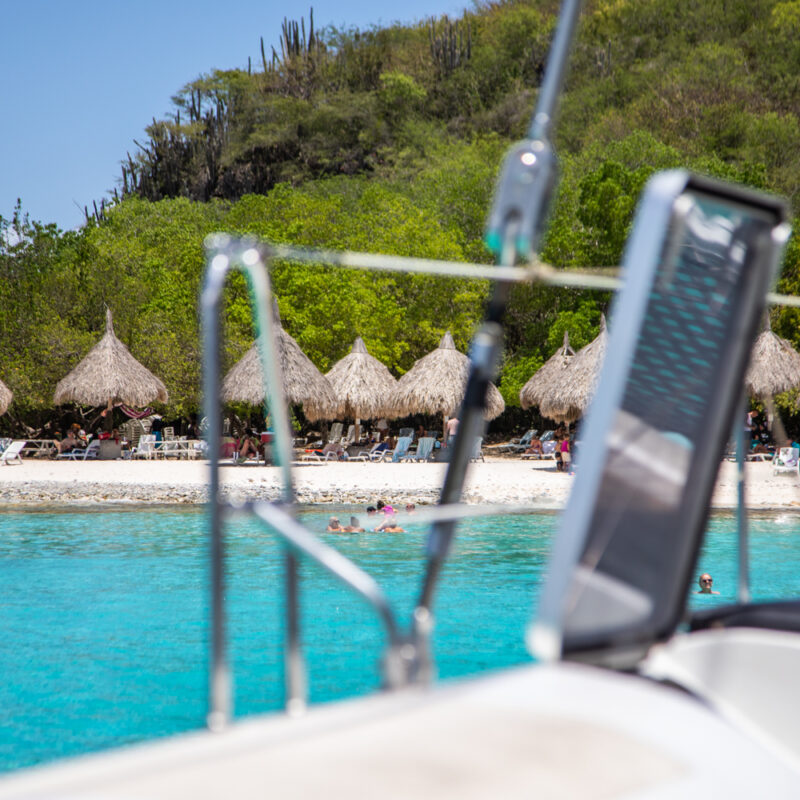 view cas abao beach from boat