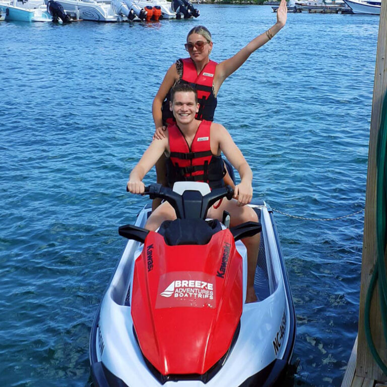 couple on jet ski