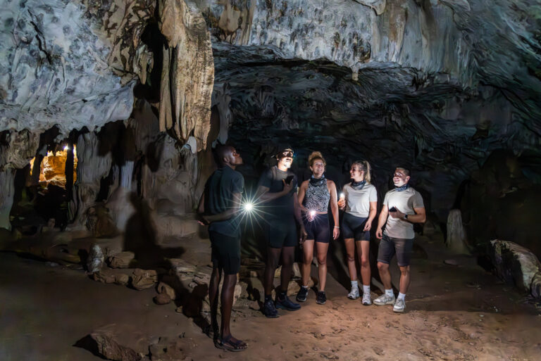 group in cave