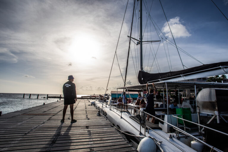 bluefinn member with boat